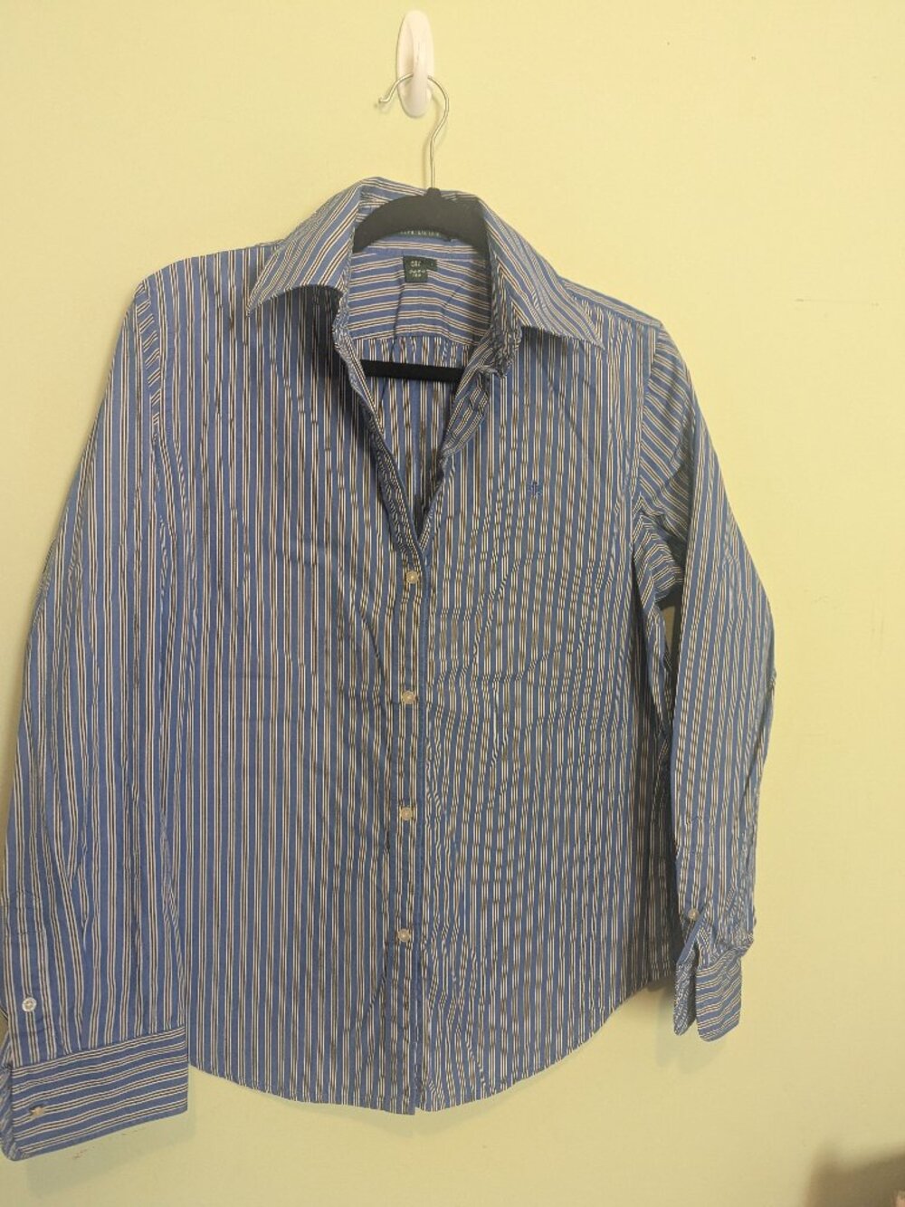 Lauren Ralph Lauren Blue Striped Button-Up Shirt Sz L